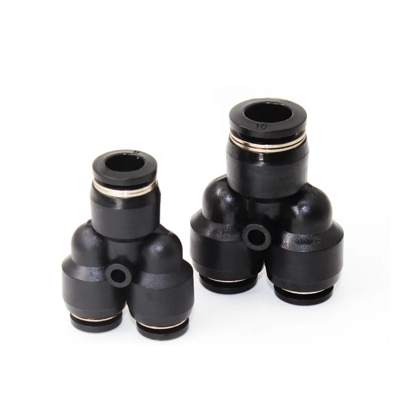 

Pneumatic connection black plastic PW series Y-type tee reducing quick connector air hose connector