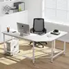 Home furniture L Shaped Modern Oval Shape wood Executive Specification Reception Home Office Table Computer Desk