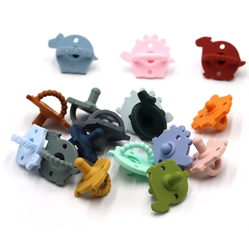 

BPA Free Chewable teether Rubber Silicone Dummy orthodontic Pacifier Baby soother for newborn baby Natural Suckling