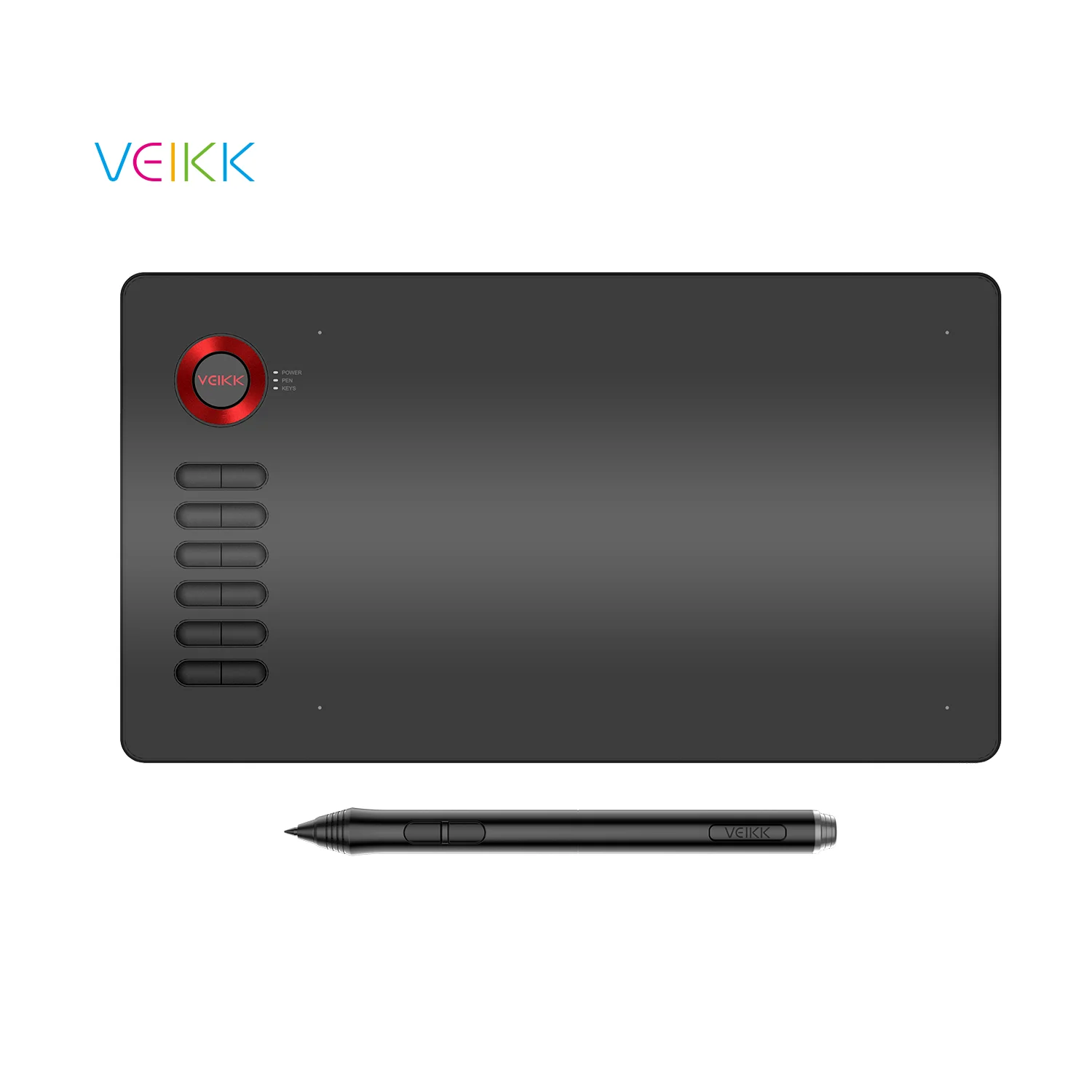 

Professional 10*6 inches 12 Hotkey Drawing Graphic Tablet for Students Veikk A15(red)