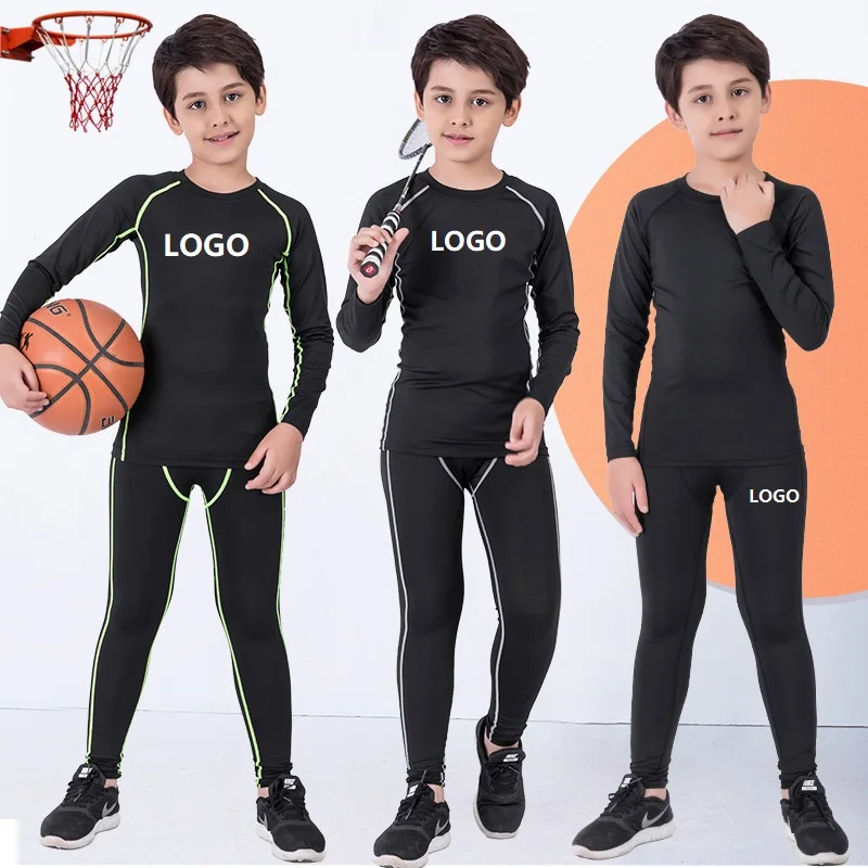 

Vedo Fitness Wear Custom Logo Polyester Quick Dry 5pcs Set Basketball Baselayer Jogging Suit Kids Workouts Activewear Leggings