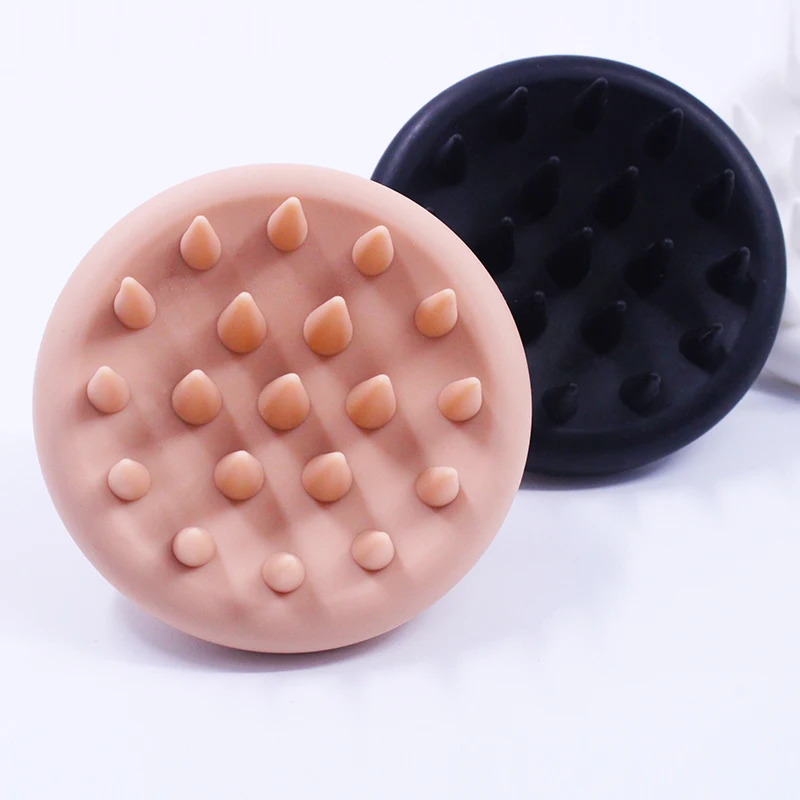 

silicone hair massage brush no handle factory supply silicone hair scalp massage white, Customized color