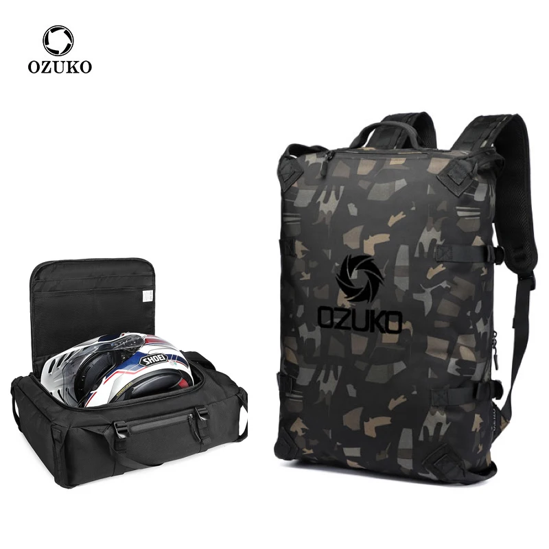 

Ozuko 9235 Sports Mini Travel Bag Organizer Foldable Gym Motorcycle Backpack Gym Bag Custom Logo For Men 2021, Black,blue,camo,grey