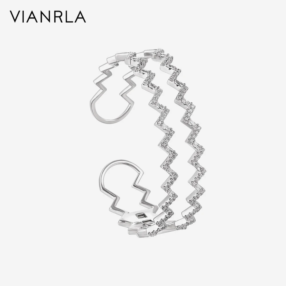 

VIANRLA 925 Sterling Silver Bangle Silver Plating Zircon Jewelry For Girl Jewelry Support Dropshipping Daily jewelry