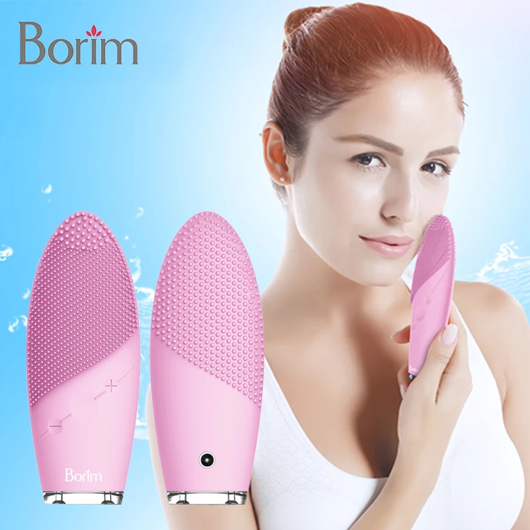 

Borim Ce Fcc Ultrasonic Electric Silicone Facial Cleansing Brush For Face Exfoliation Pore Cleanser Skin Care Rechargeable, Red/purple/blue