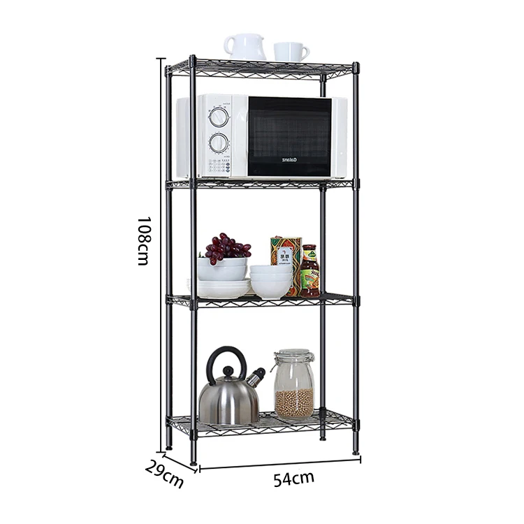 

Eco-friendly 4 Tiers Design Wire Shelving Kitchen Storage Shelf