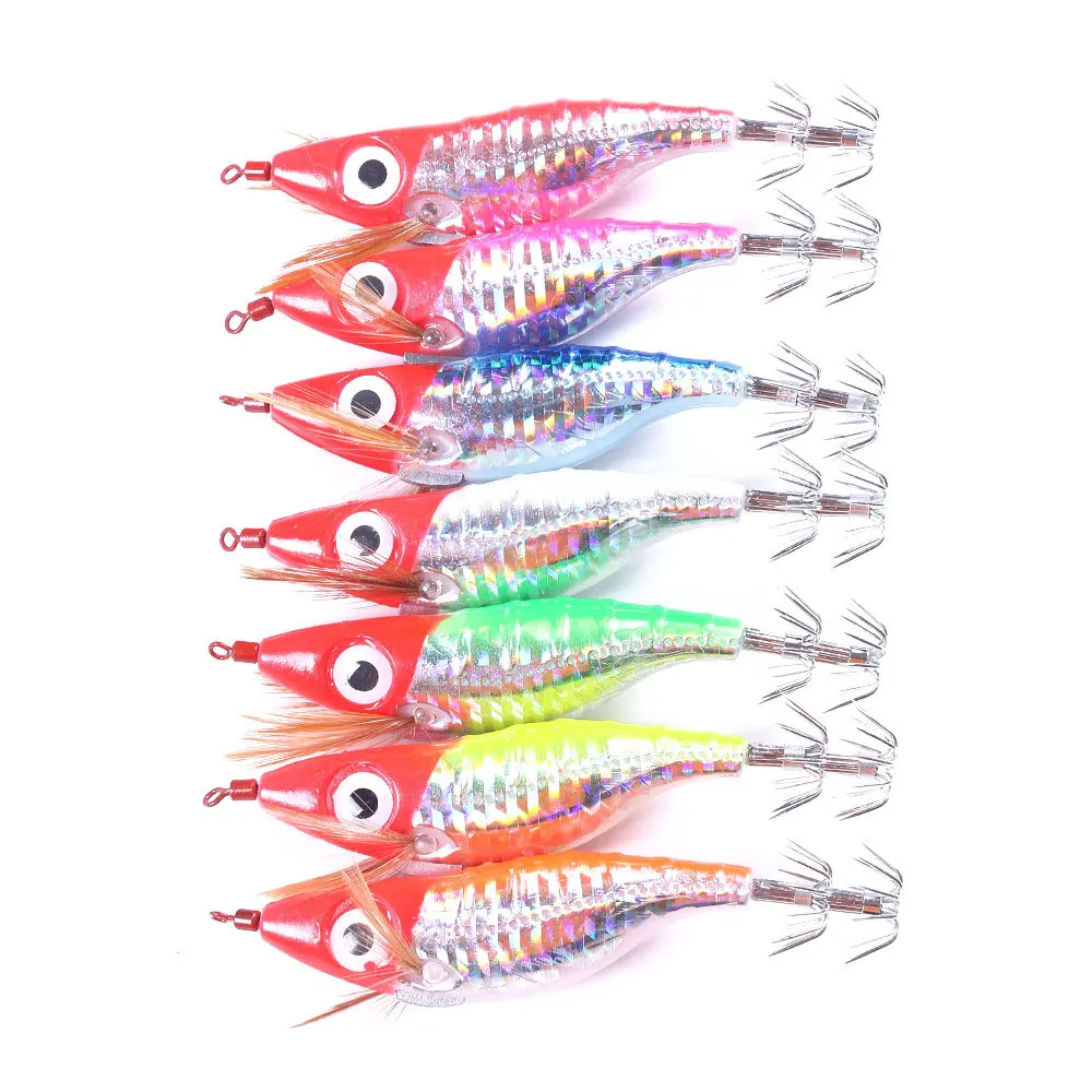 

Top Right 9g 100mm Fh215 Luminous Squid Hook Saltwater Fishing Squid Lure Jig, As the picture shows