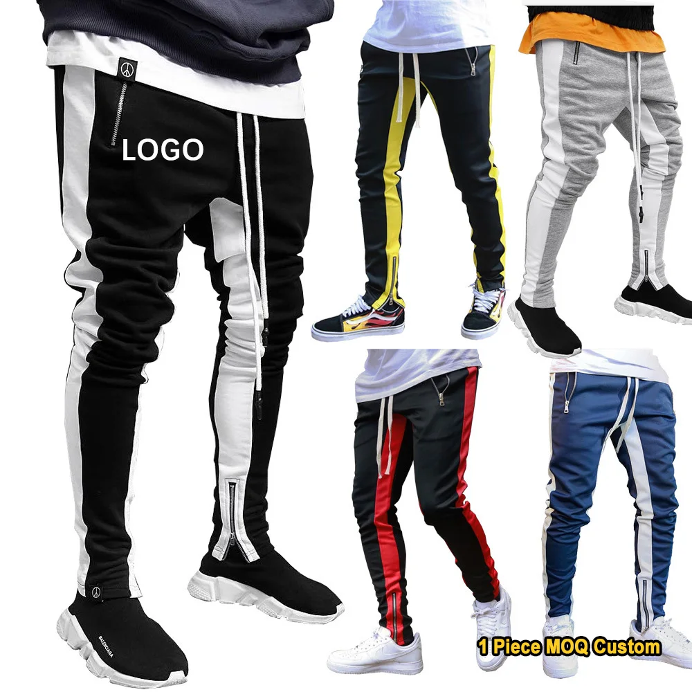 

7 Color Striped Sweatpants Joggers Slim Fitness Trousers Men Casual Cargo Long Track Pants, Customized color