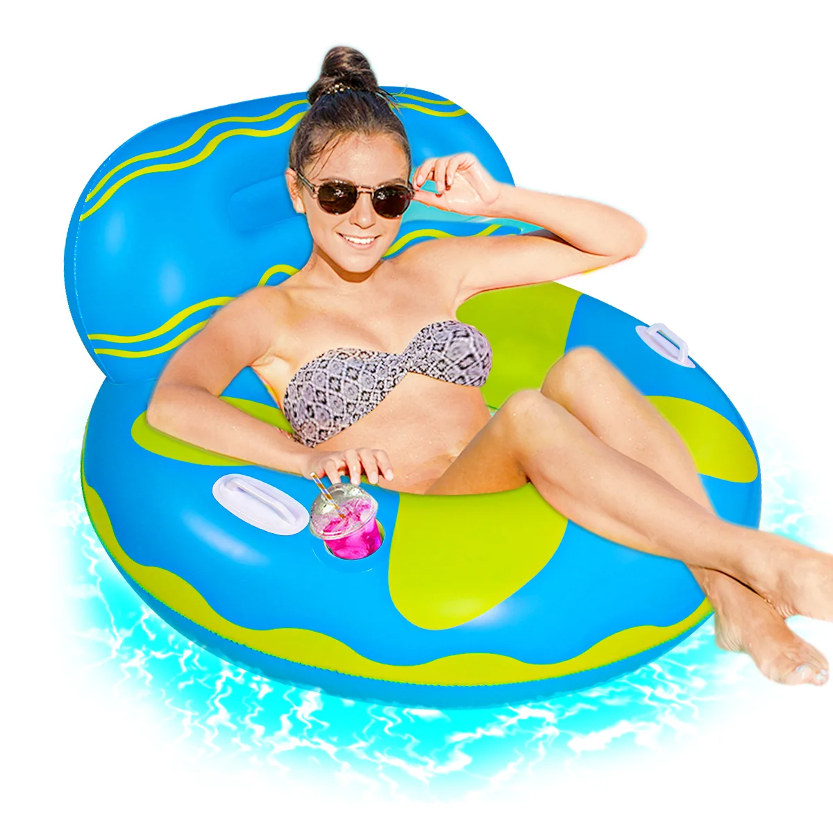 

New Water Lounger Hammock Pool Float Inflatable Rafts Swimming Pool Air Lightweight Floating Chair Portable Floating Hammock, Picture