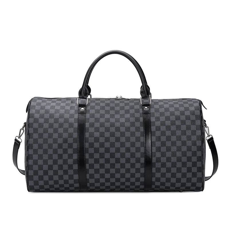 

Big brand luxury travel bag waterproof handbag large capacity men's luggage bag European and American fashion travel bag, Black