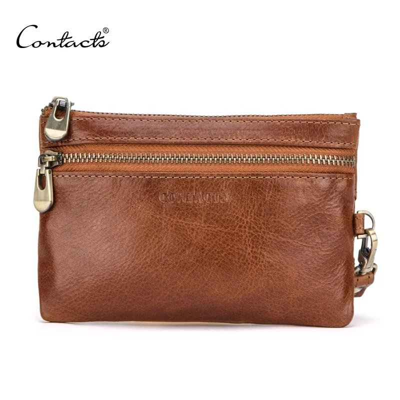 

wholesale Contacts ladies genuine leather change purse with 6 key hold ring custom womens handbag