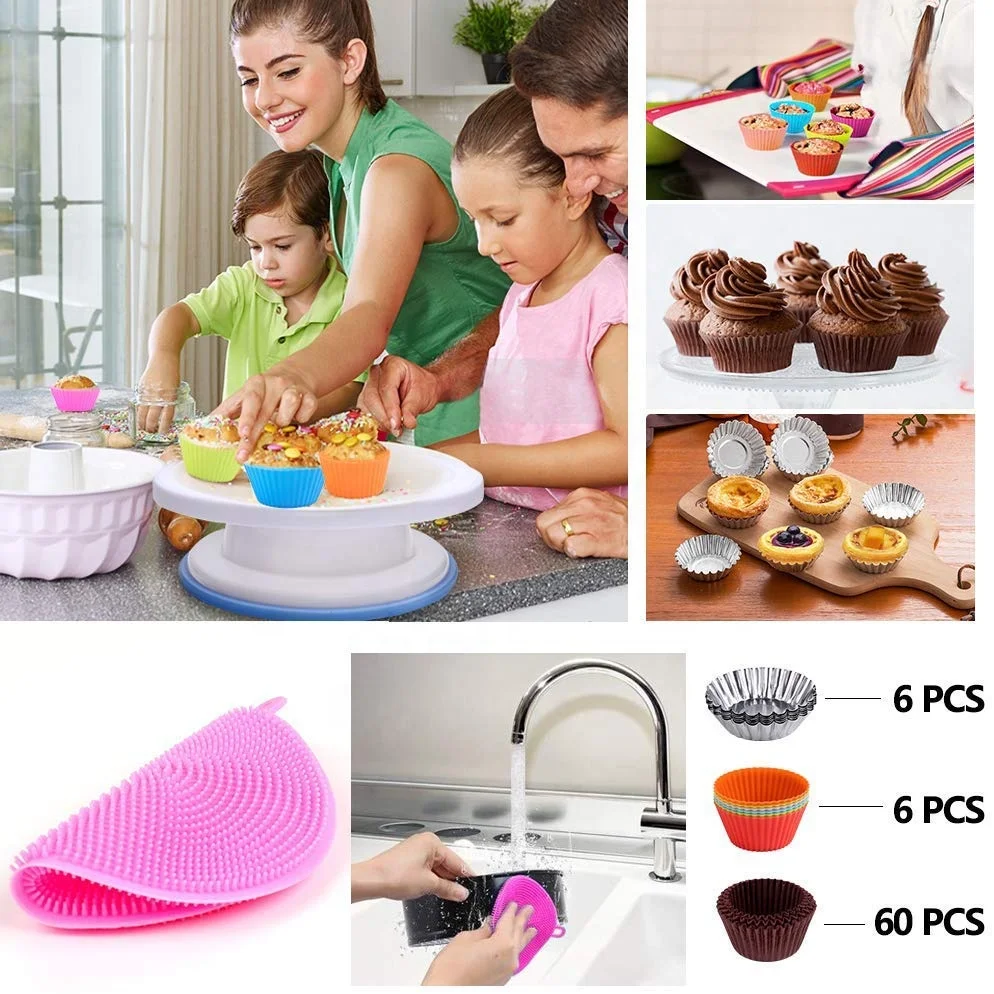 
NEW 2020 Amazon Hot Sale Cake Decorating Supplies Baking Tools Kit Piping Tips Toppers Fondant 282 PCS Cake Decorating Tools Set 