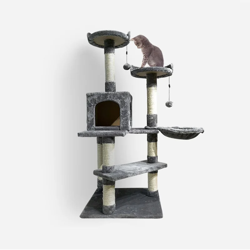 

Wholesale Cheap large Cat Climbing Frame Cat Tree Wood Tower Condo
