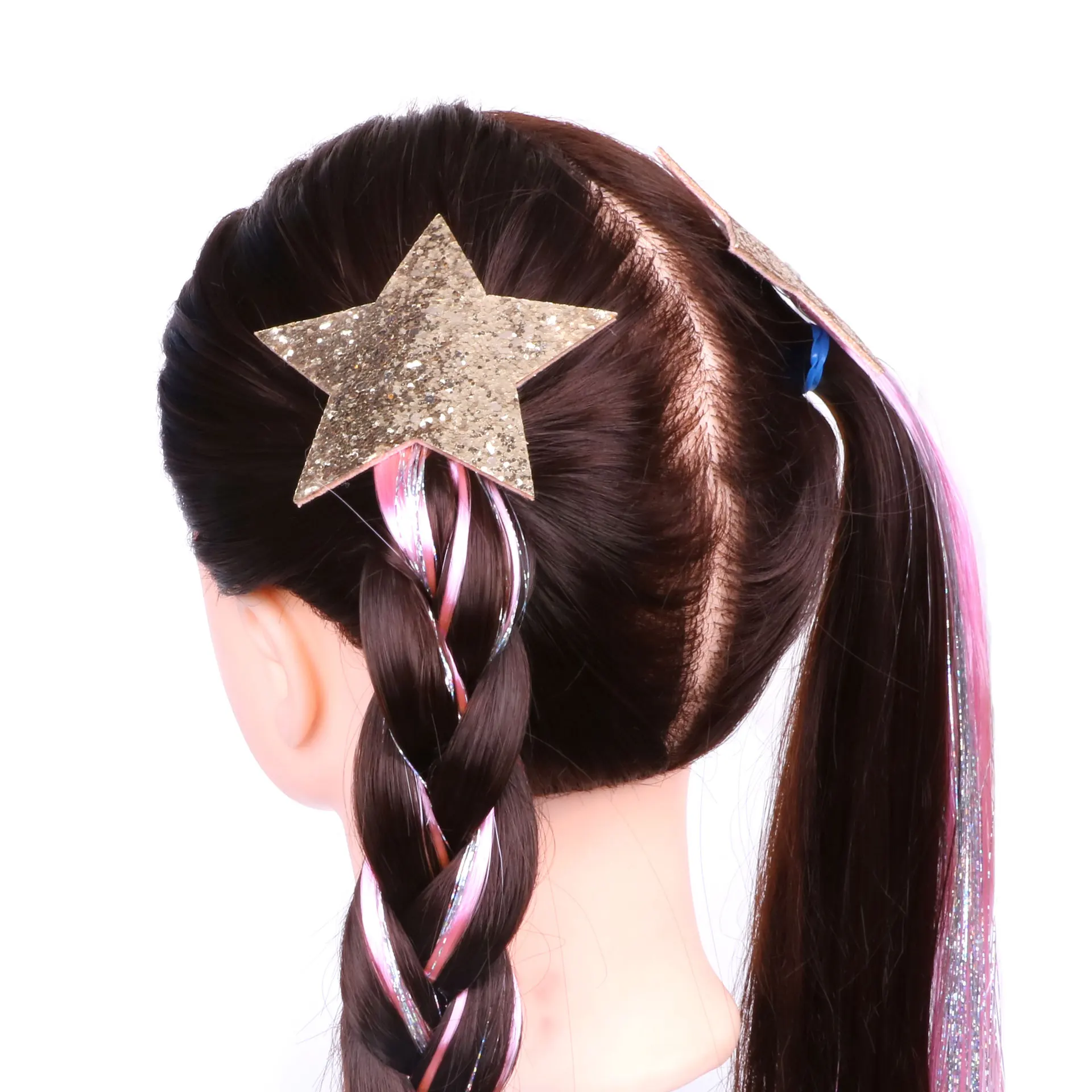 

Tassel Children Colorful Stars Ins Rainbow Girls Baby Side Clip Hair Accessories Hair Accessories For Baby Girl, Pic showed