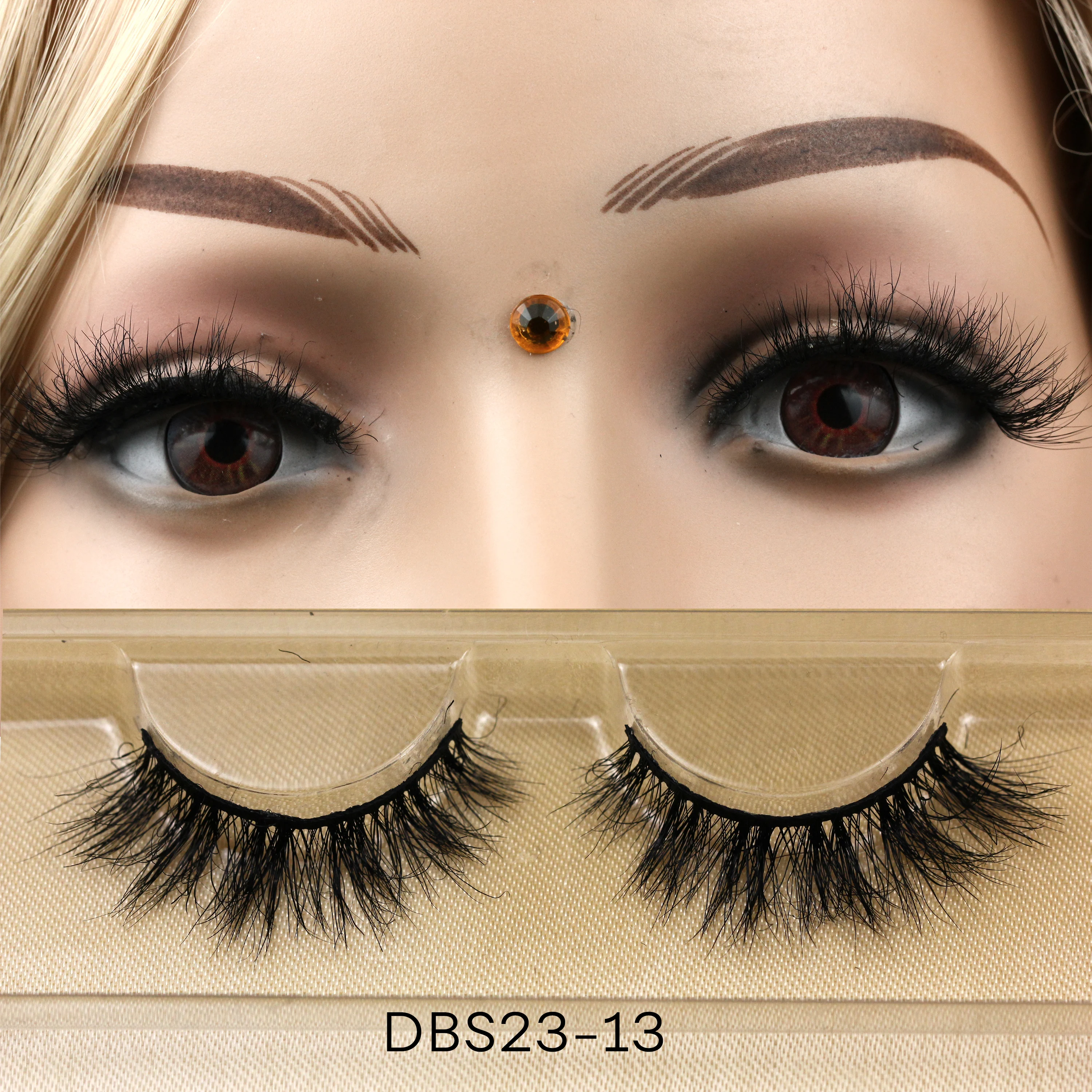 

DBS23 wholesale natural fluffy private label mink eyelashes 10-15 mm short 3d mink eyelashes with magnetic box, Natural black