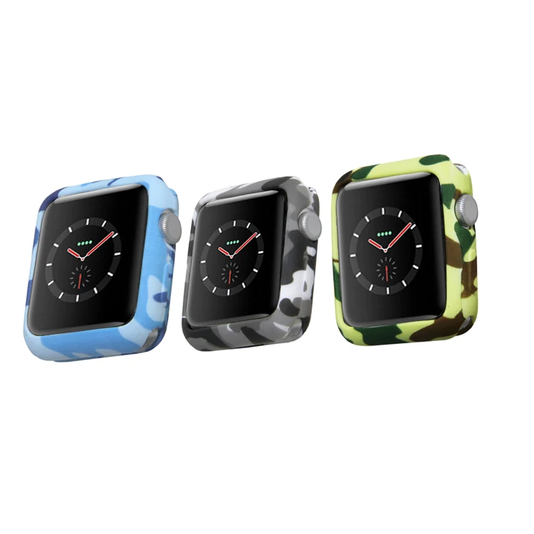 

2021 Hot sales Shockproof Soft Silicone Cover for Apple iWatch, 38/40/42/ 44 Custom Smart Watch Case