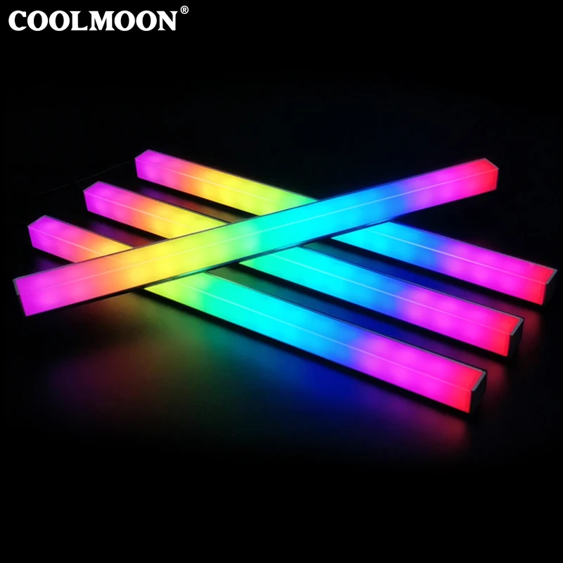 

COOLMOON AR30 LED STRIP Addressable 5V ARGB light strip Double-sided light Magnetic Aluminum alloy LED light bar