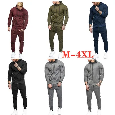 

Wholesale Custom LOGO Fitness Jogging Sweatsuit 2 Pieces Set sweatsuit Pullover Men Hoodies Tracksuit