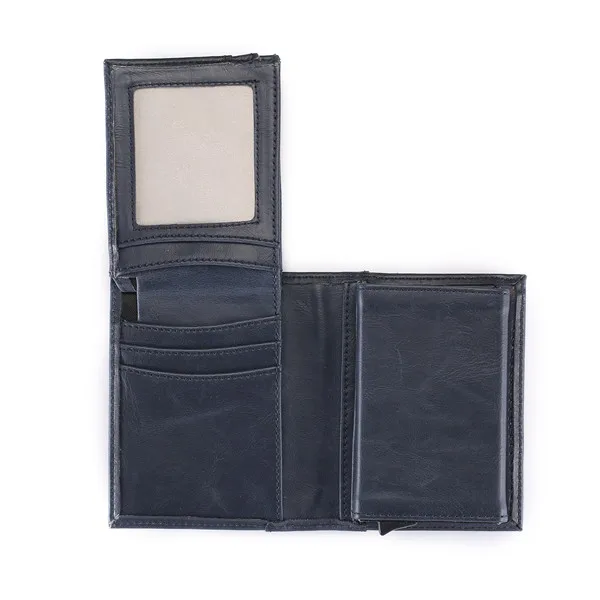 

New Automatic Credit Card Holder High Quality Aluminum Multifunction PU Leather Smart Wallet, Black,brown,coffee,blue,red