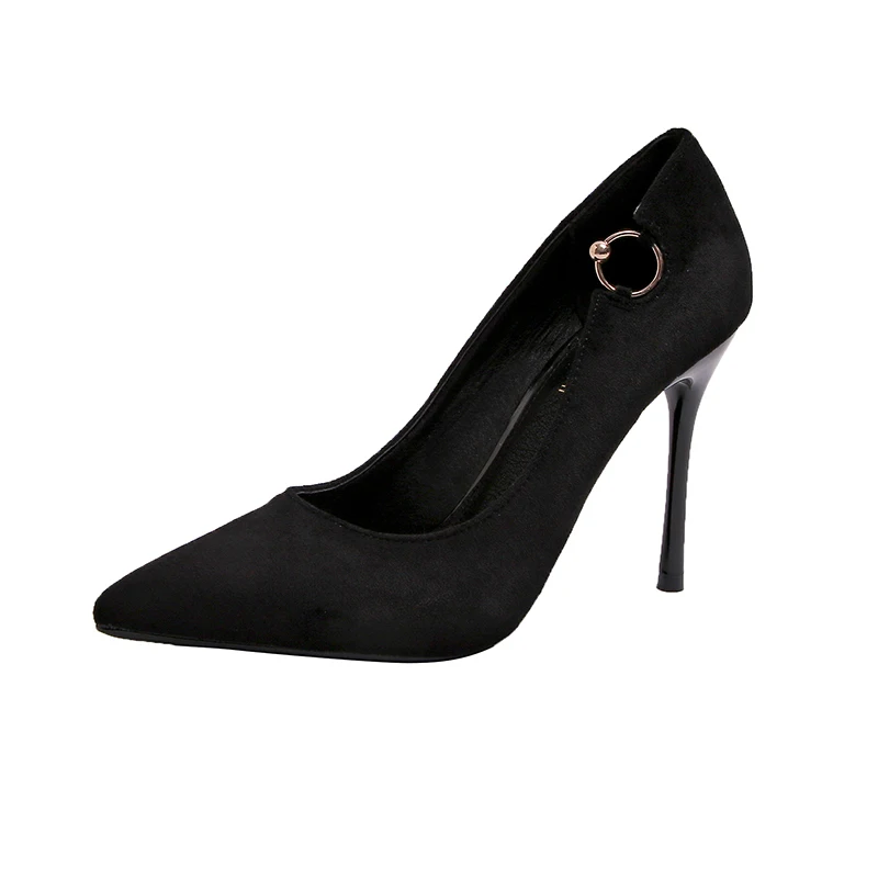 

2022 spring and autumn Korean version of new pointed thin heels, versatile sexy suede, versatile net red women's shoes