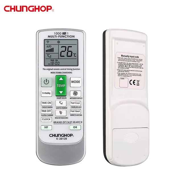 

CHUNGHOP K-2012E 1000 in 1 universal air conditioner remote control codes Multifunctional ir Wireless remote Controllers