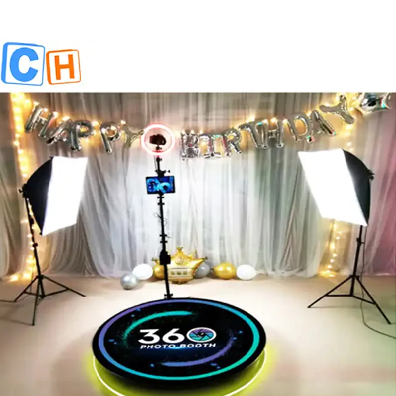 

CH 360 photo booth 68cm 80cm 100cm 115cm 360 photo booth enclosure backdrop 7 People for party wedding