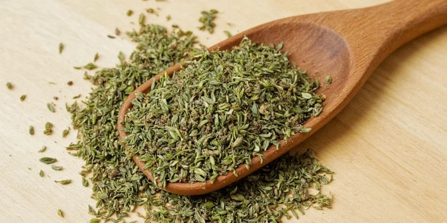 Flavor wheel showing oregano molido's profile