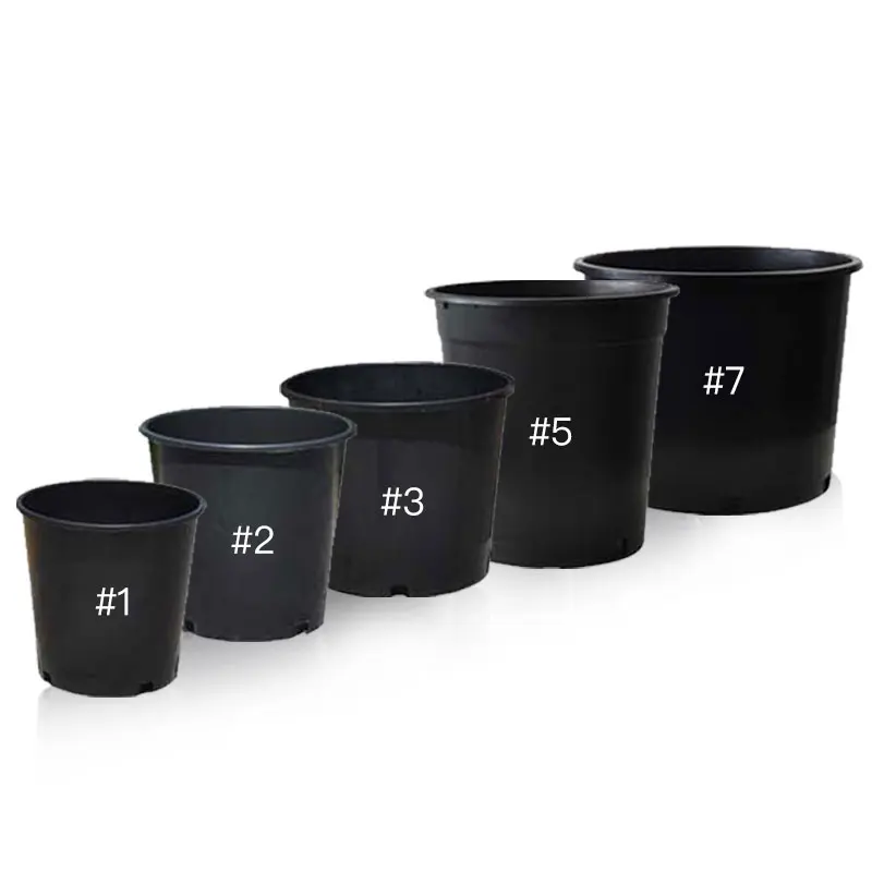 

Wholesale 1 2 3 5 7 10 15 20 25 Gallon Garden Home Greenhouse Horticulture Black Plastic Nursery Gallon Pot Planter