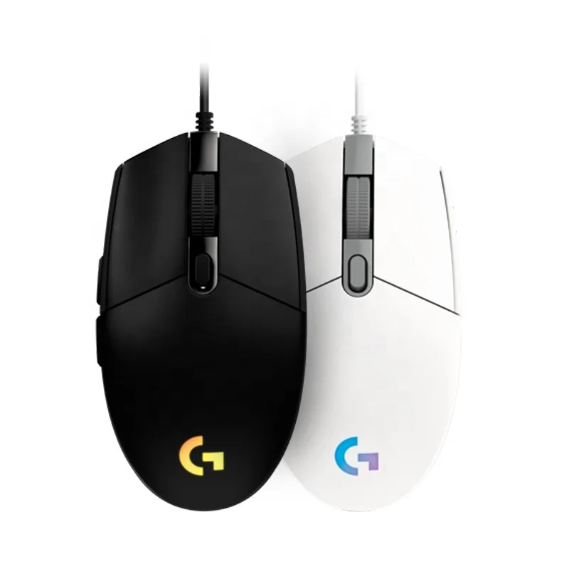 

Wholesale Logitech G102 Wired Mouse Game RGB Mouse Lightweight Design White 8000DPI Gaming Mouse For Jedi Survival Eat Chicken, Black