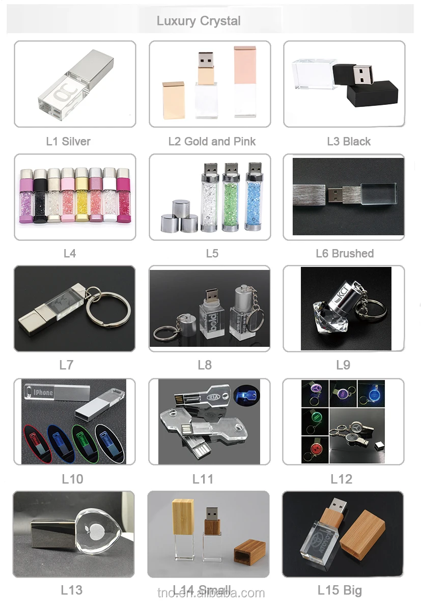 Custom logo Crystal usb stick 32gb 3.0 crystal usb flash drive 64gb 128gb 3.0 flash drive usb with led light - ANKUX.COM