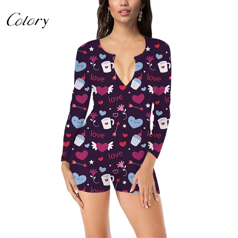 

Colory One Piece Custom Made Sexy Onsie Pajamas, Picture shows