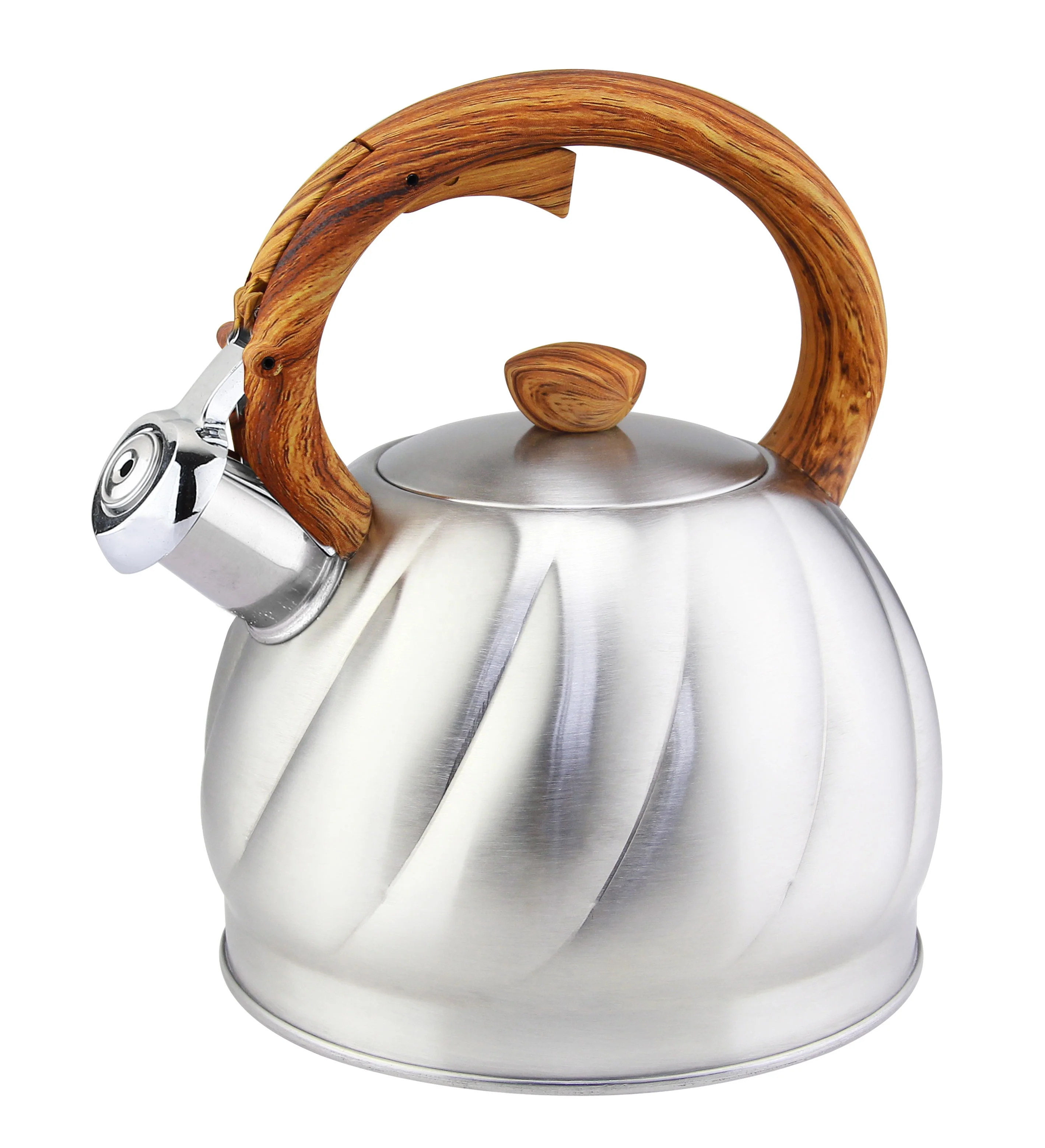

2020 hot sale stainless steel whistling tea kettle stove top tea pot nylon handle, Gold, silver
