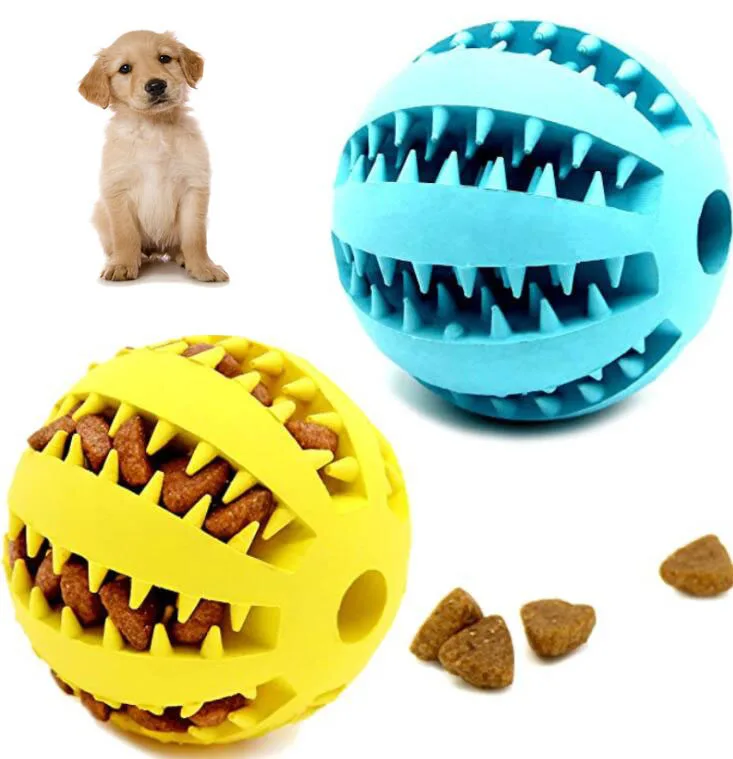 

Wholesale Interactive Rubber Dog Treat Dispensing Hiding Food Treat Ball Chew Toy, Red, green, blue