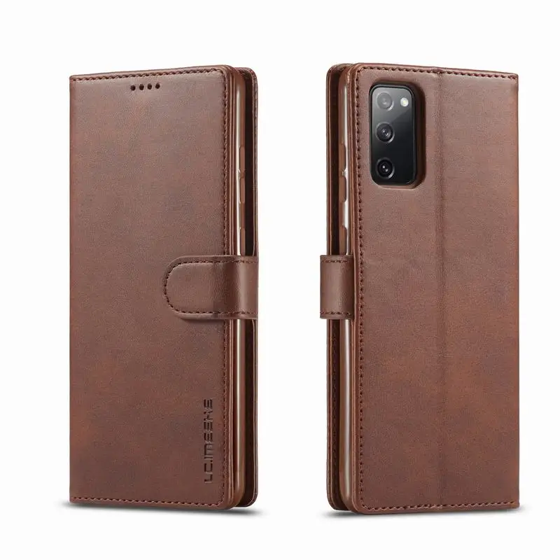 

Retro Leather Case For Samsung Galaxy S20 FE Phone Case S20 Ultra S20plus Shockproof Cover Luxury Wallet Flip Fundas S20FE, Black,brown,red,grey,yellow