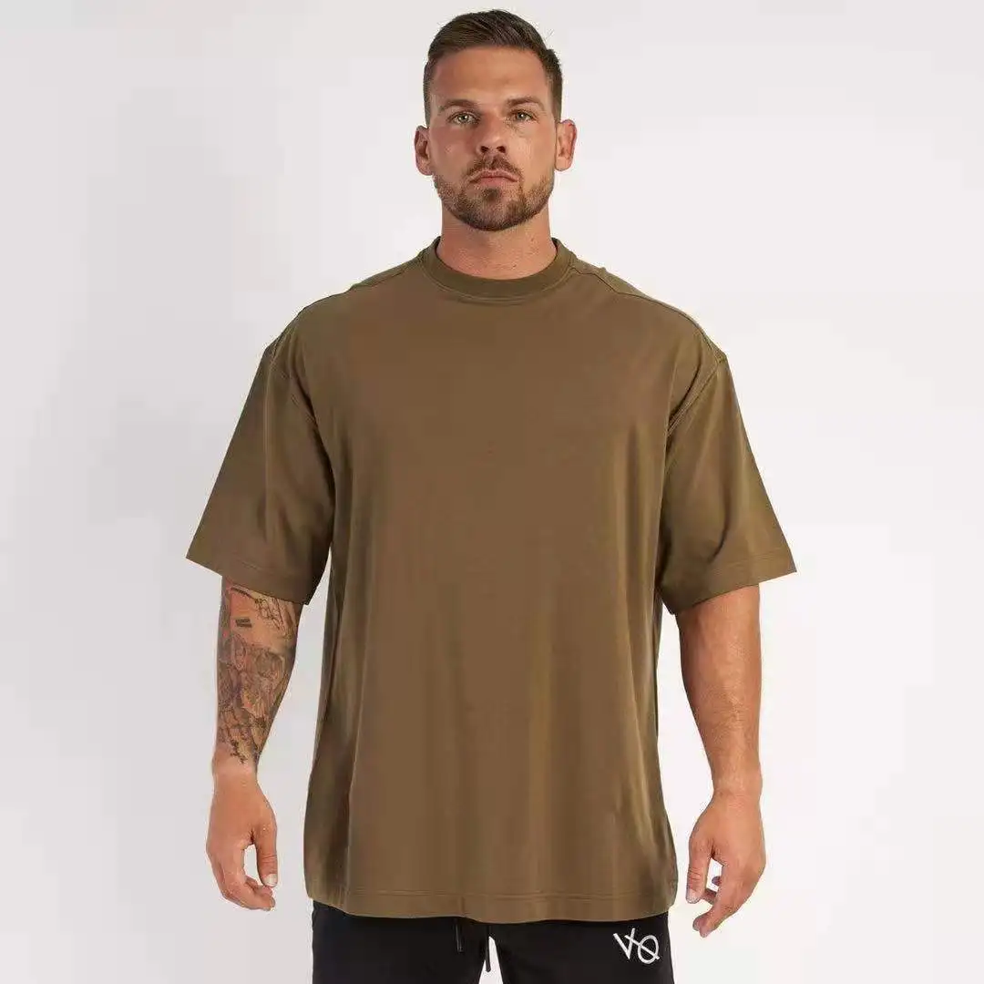 

oversize tshirt custom 95%cotton 5% elastane fitness gym wear sports apparel mens fashionable tshirts