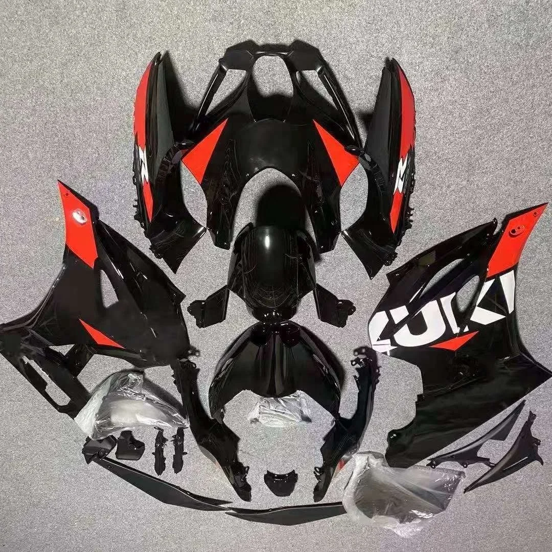 

2021 WHSC Motorcycle Kit GSXR1000 K17 2017 -2020 Fairing For Suzuki GSX-R1000 17-20 BLACK AND RED COLOR PAINT Bodywork Fairings, Pictures shown