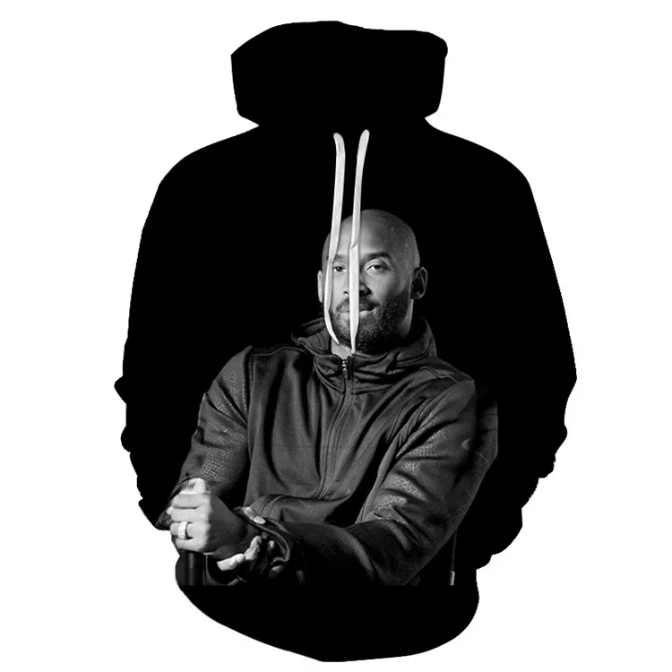 

Custom Logo Pullover Sublimation Full 3d Printing Men's Kobe Sports Wear Bryant Hoodie, Multi