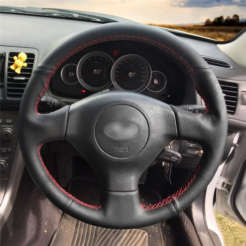 Custom Leather Suede Sewing Diy Steering Wheel Cover For Subaru Brz Wrx