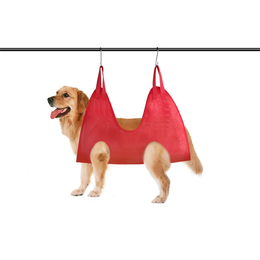 

pet Breathable Hanging Bathing Towel cat dog grooming hammock helper pet grooming Hammock clip set for nail trimming