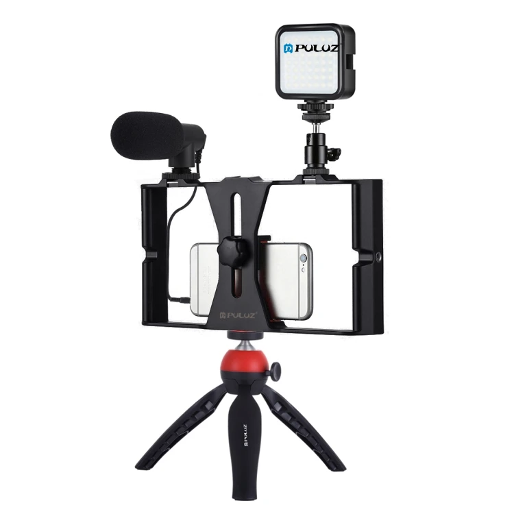 

Wholesales cheap Good Puluz Broadcas Video Rig Cell Phone Smartphone Kits Movo 4 In 1 Vlogging Live Broadcast Kit