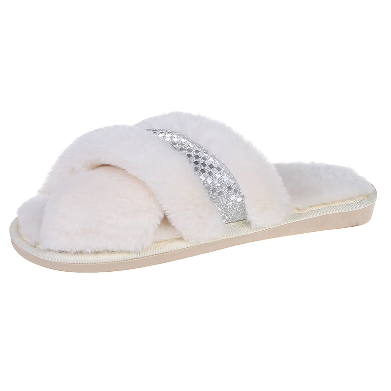 

Women Memory Foam Sole Soft Fashion Plush Furry Slipper