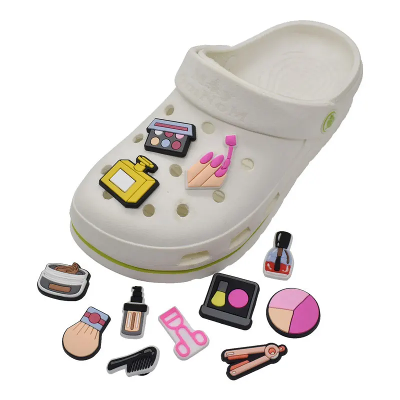 

Hot Sale Custom Hole Shoes Decoration Buckle Shoe Upper Jewelry PVC Soft rubber Clog Shoes Charms