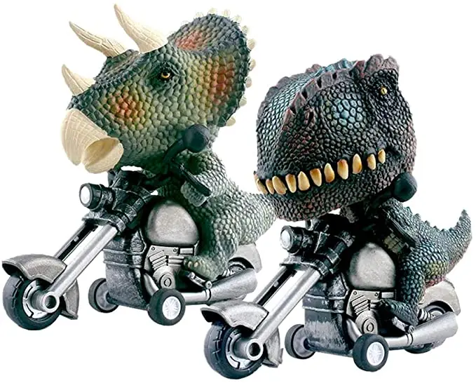 

Jinying Triceratops Monster Plastic Dinosaur Toys Friction Powered Motorcycle Dinosaur Toy Cars for Kids