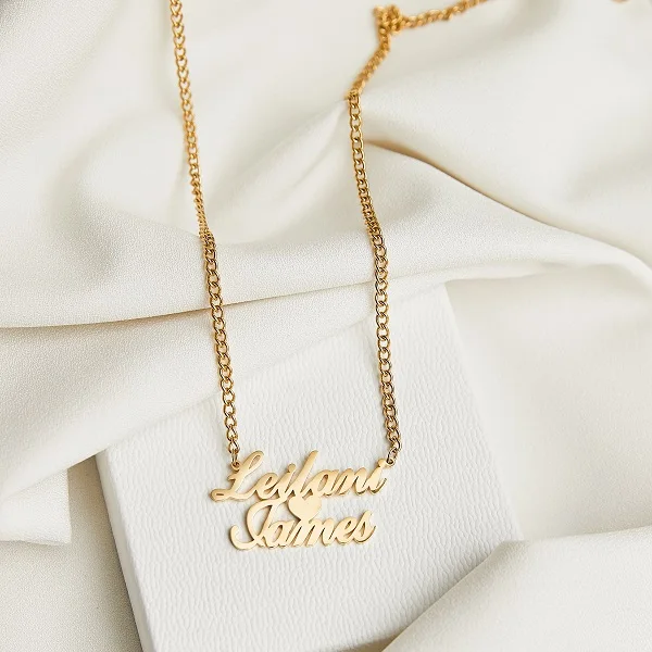 

Hotsale Hip Hops Personalized Multilayer Letter Necklace Stainless Steel DIY Customized Name Letter Necklace