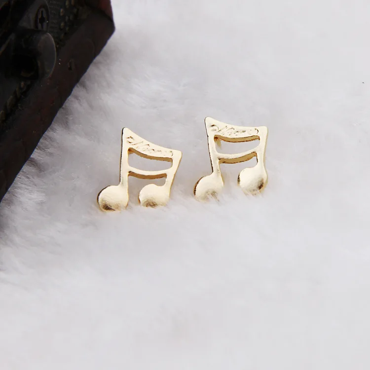 

2020 Personality gold Notes Music alloy Earrings Women Accessory Jewelry Gift