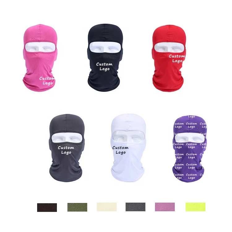 

Unisex Custom logo full over print face ski mask Windproof motorcycle face mask balaclava