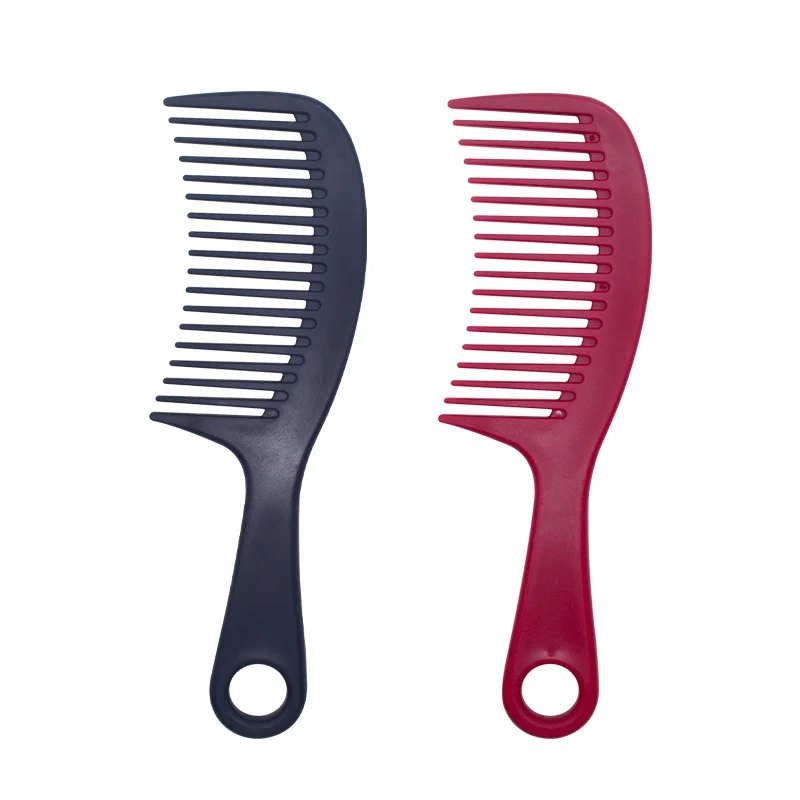 

Factory Price Plastic Hair Comb Custom Logo Detangling Wide Tooth Shower Wet Hair Large Comb For Curly Hair