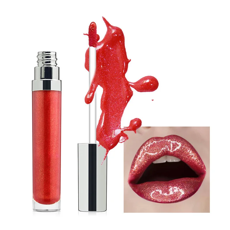 

High quality no logo Pearly Lip Glaze make your own brand waterproof Glitter lipstick low moq customize own logo Cosmetic