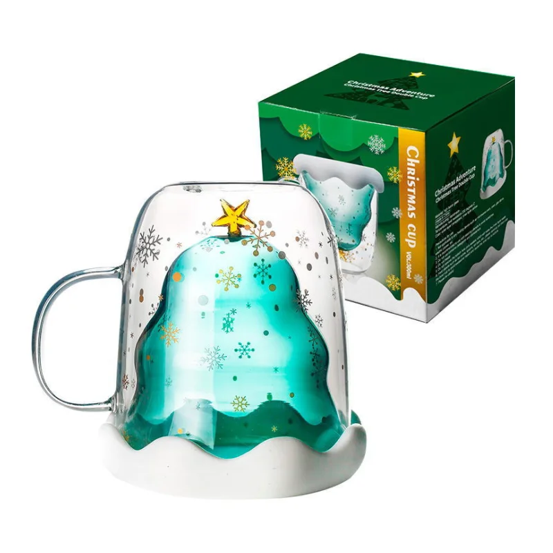 

Aminno New Design Drinking Water Glass Cup Christmas Decoration Cup