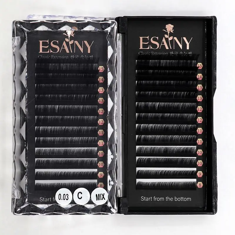 

Individual Eyelash Extensions Kit Extension Easy Fan Volume Russian Mink Premade Fans Lashes Private Label Eyelashes, Black